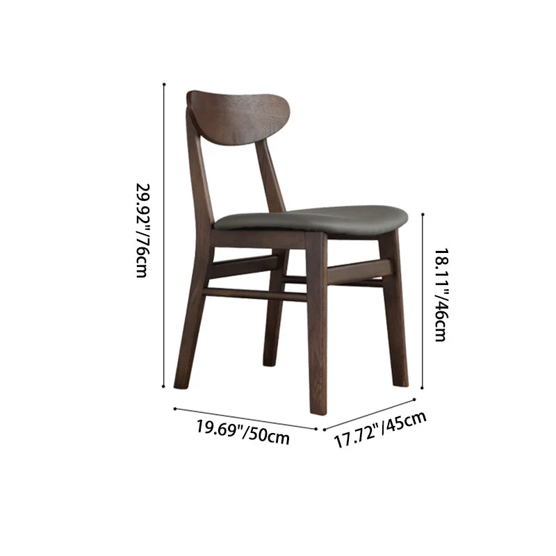 Contemporary Nordic Rectangular Ash Wood Slab Dining Table & Chair For 4/6 Seats