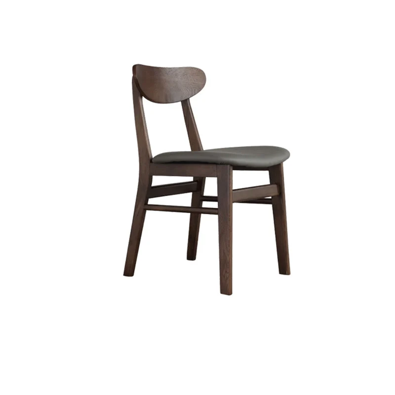 Contemporary Nordic Rectangular Ash Wood Slab Dining Table & Chair For 4/6 Seats