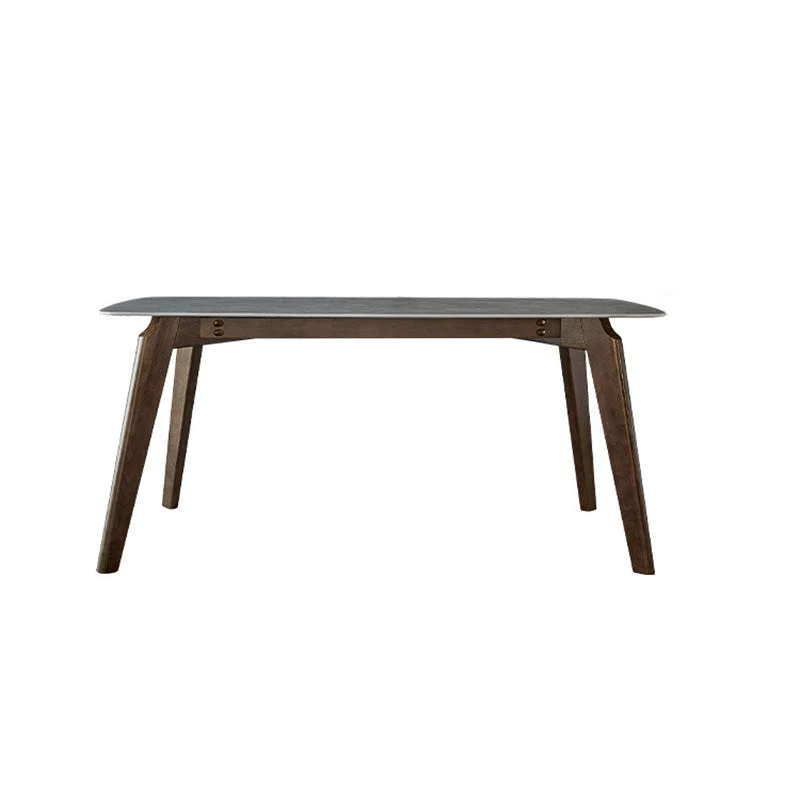 Contemporary Nordic Rectangular Ash Wood Slab Dining Table & Chair For 4/6 Seats