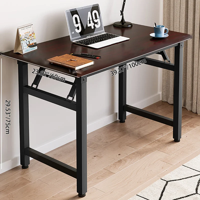 Modern Simplicity Rectangular MDF Carbon Steel Desks Foldable For Home Office
