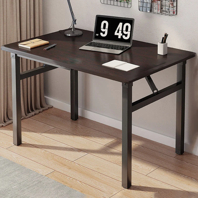 Modern Simplicity Rectangular MDF Carbon Steel Desks Foldable For Home Office