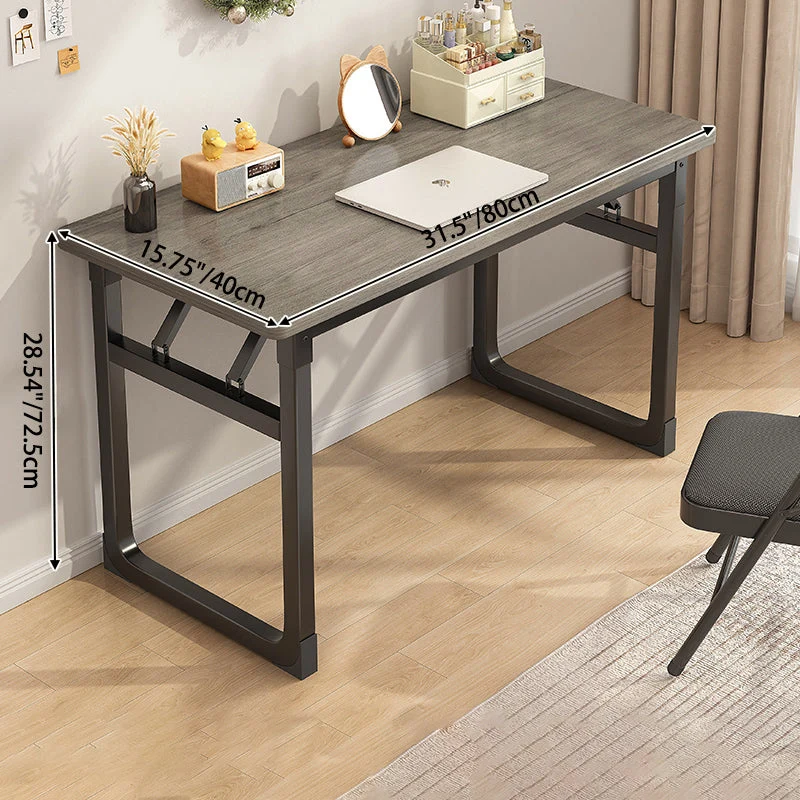 Modern Simplicity Rectangular MDF Carbon Steel Desks Foldable For Home Office