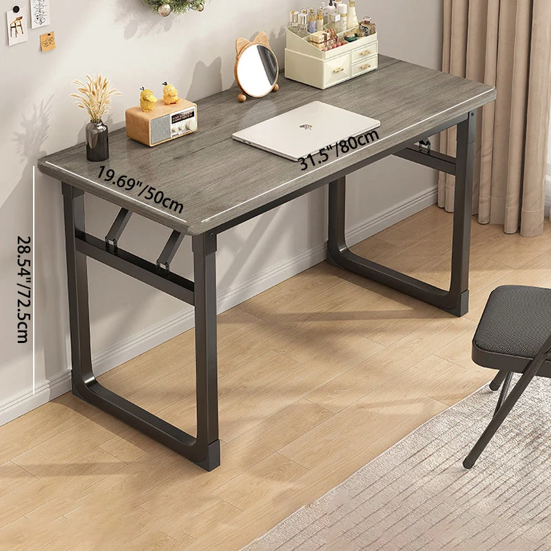 Modern Simplicity Rectangular MDF Carbon Steel Desks Foldable For Home Office