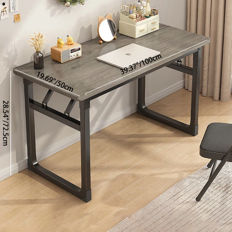 Modern Simplicity Rectangular MDF Carbon Steel Desks Foldable For Home Office