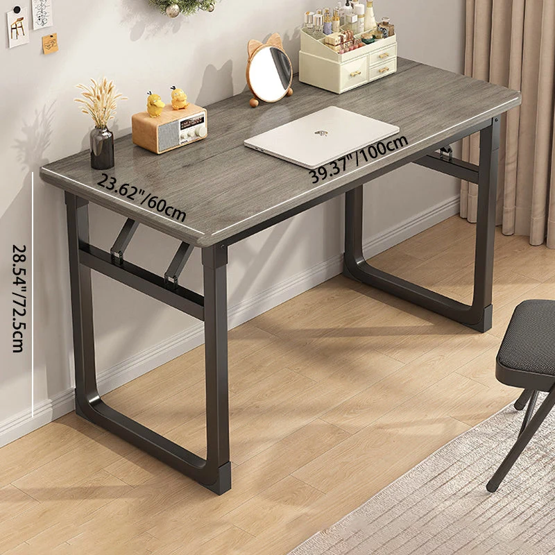 Modern Simplicity Rectangular MDF Carbon Steel Desks Foldable For Home Office
