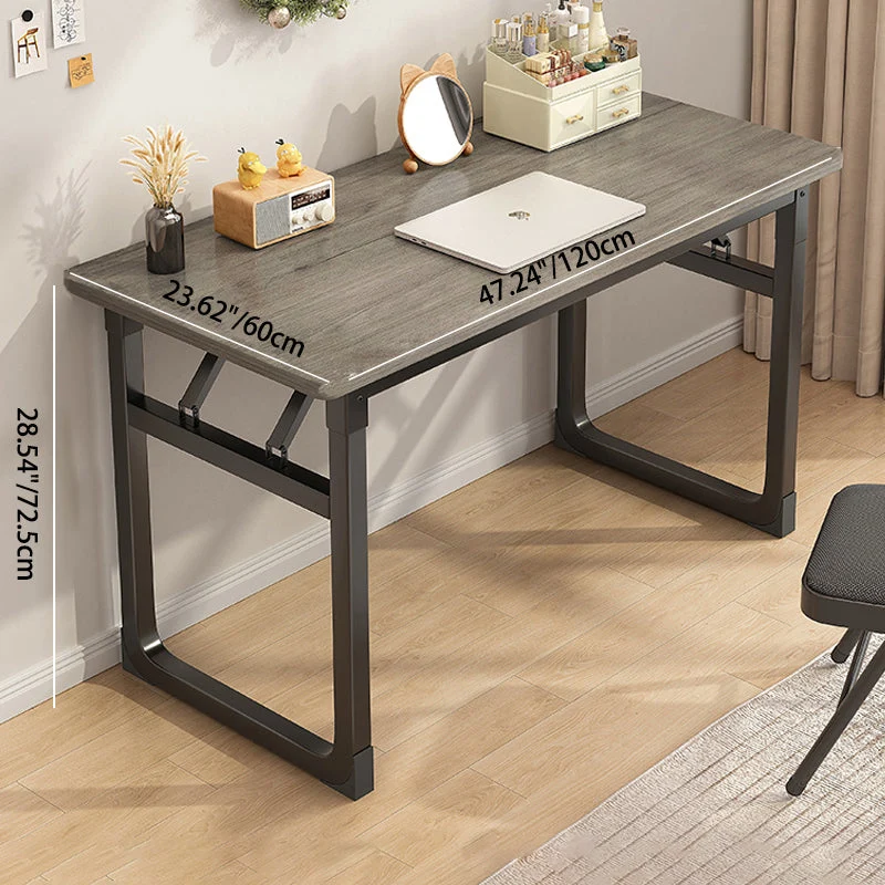 Modern Simplicity Rectangular MDF Carbon Steel Desks Foldable For Home Office