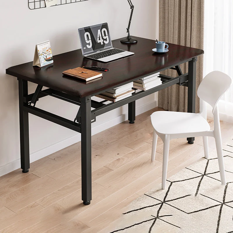 Modern Simplicity Rectangular MDF Carbon Steel Desks Foldable For Home Office