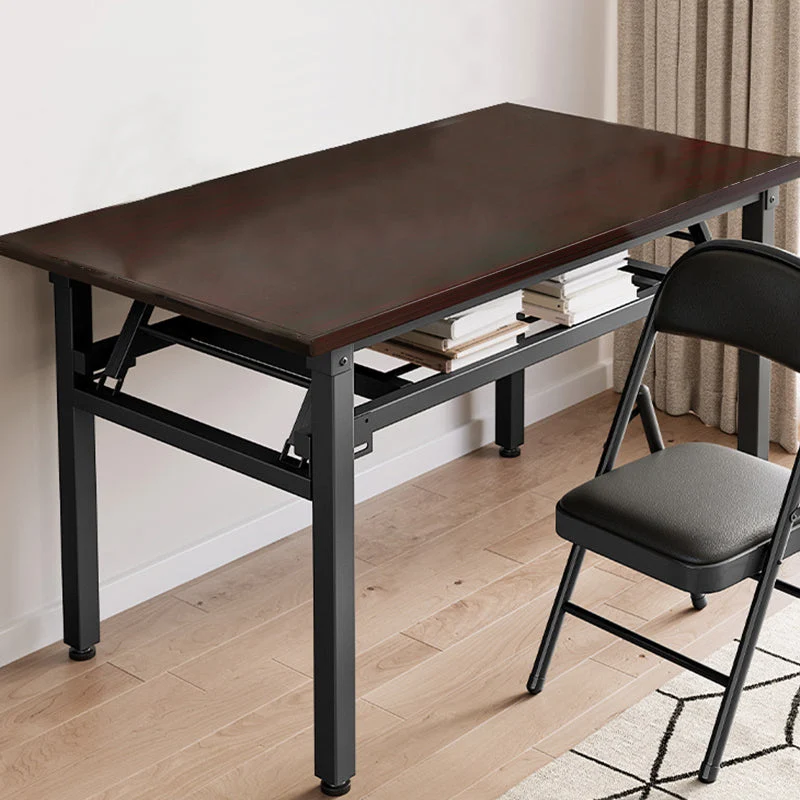Modern Simplicity Rectangular MDF Carbon Steel Desks Foldable For Home Office