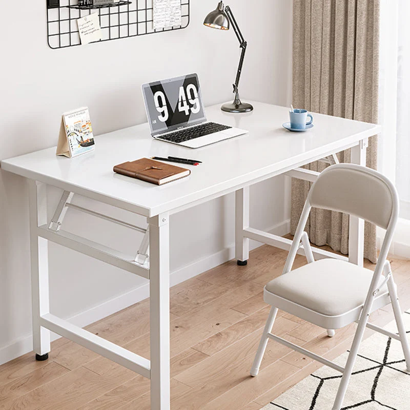 Modern Simplicity Rectangular MDF Carbon Steel Desks Foldable For Home Office