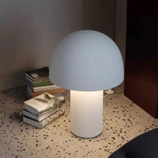Modern Minimalist Mushroom Iron Acrylic 1-Light Table Lamp For Bedroom