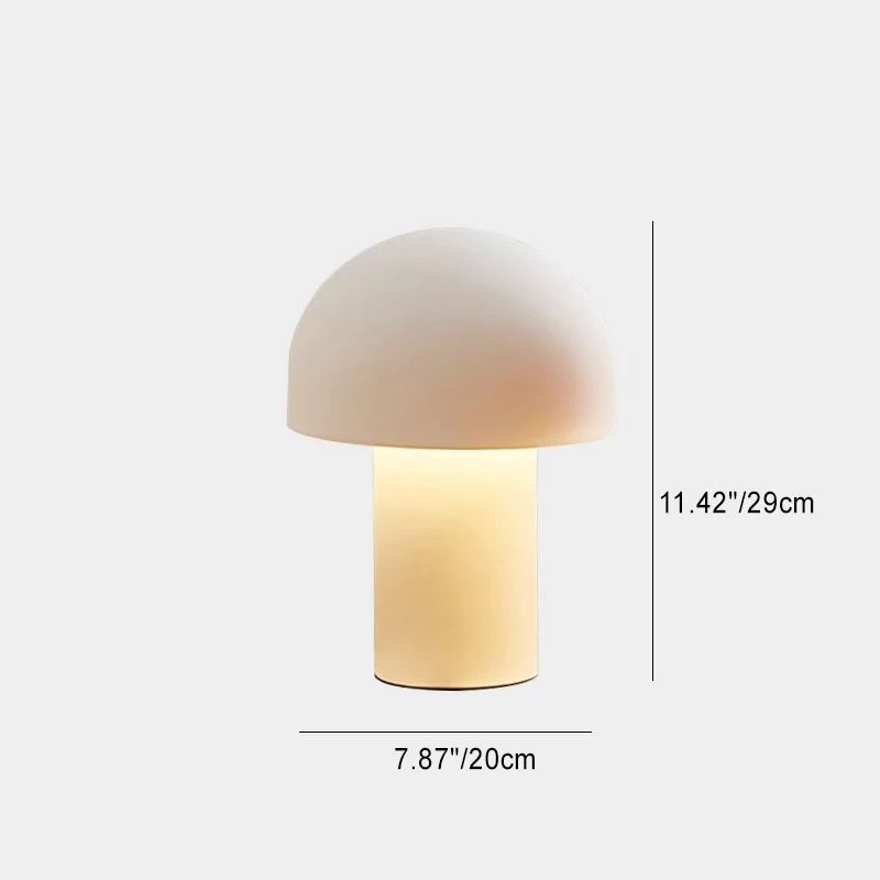 Modern Minimalist Mushroom Iron Acrylic 1-Light Table Lamp For Bedroom