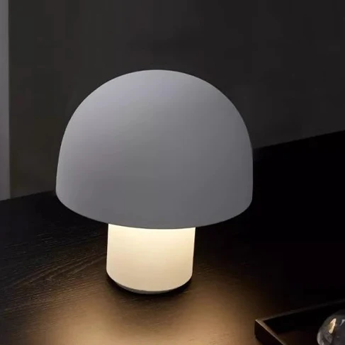 Modern Minimalist Mushroom Iron Acrylic 1-Light Table Lamp For Bedroom
