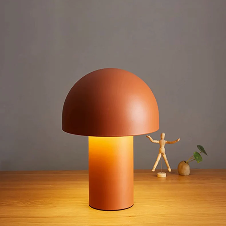 Modern Minimalist Mushroom Iron Acrylic 1-Light Table Lamp For Bedroom