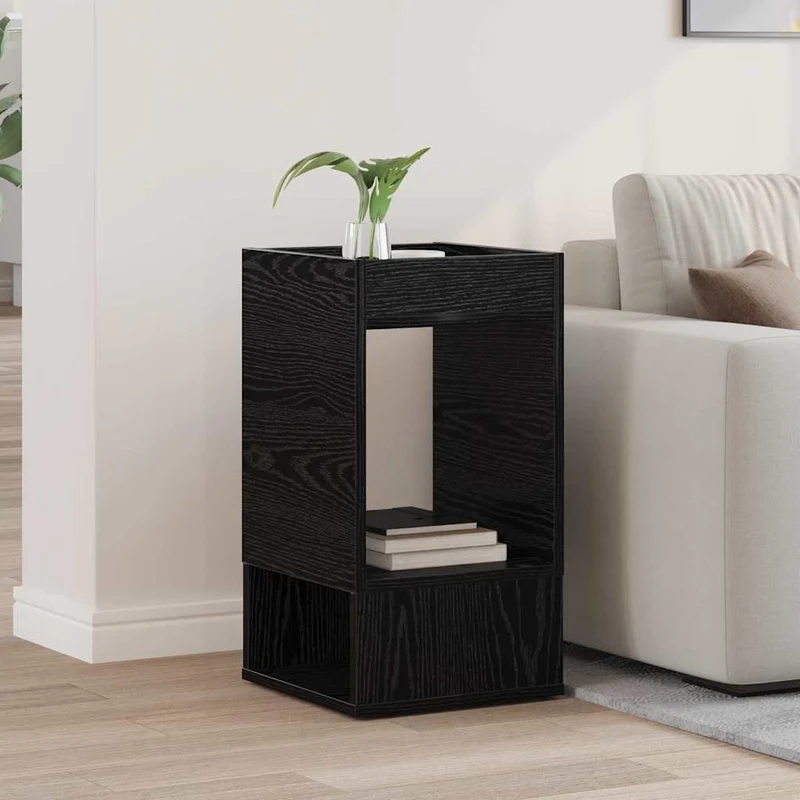 Mesa de apoio Carvalho Preto 30 x 30 x 56 cm