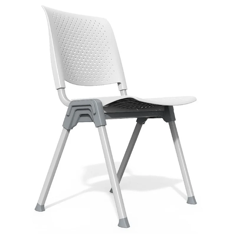 Modern Simplicity Hollow PP Steel Legs Stackable Desk Chair For Home Office