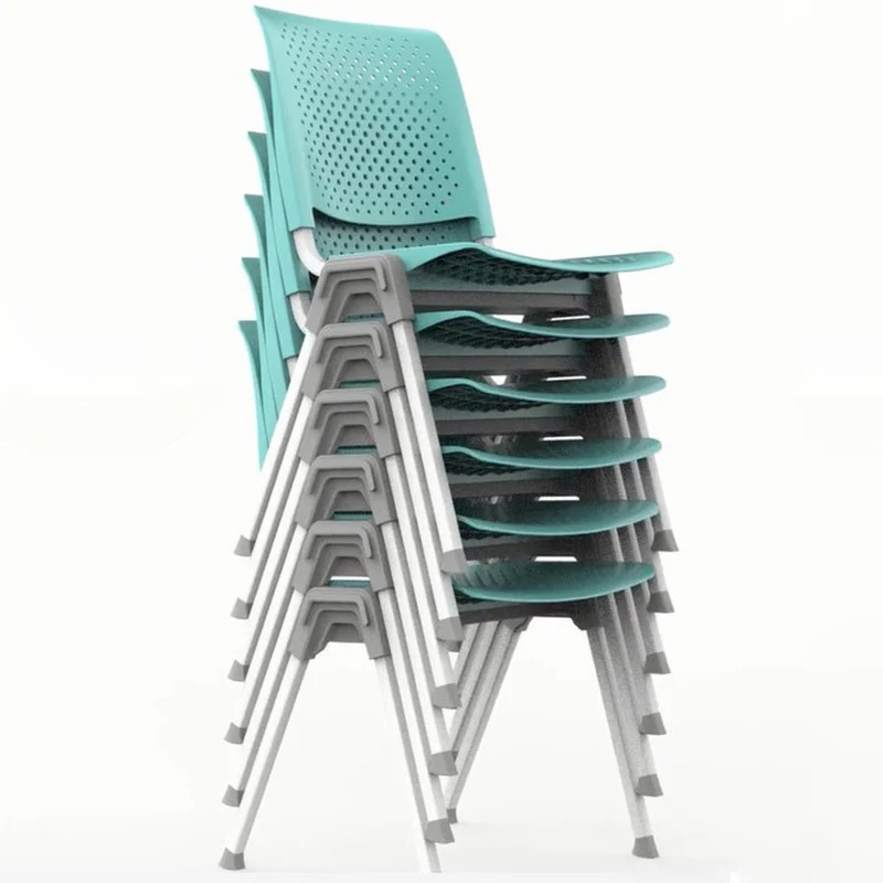 Modern Simplicity Hollow PP Steel Legs Stackable Desk Chair For Home Office