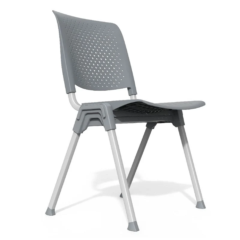 Modern Simplicity Hollow PP Steel Legs Stackable Desk Chair For Home Office