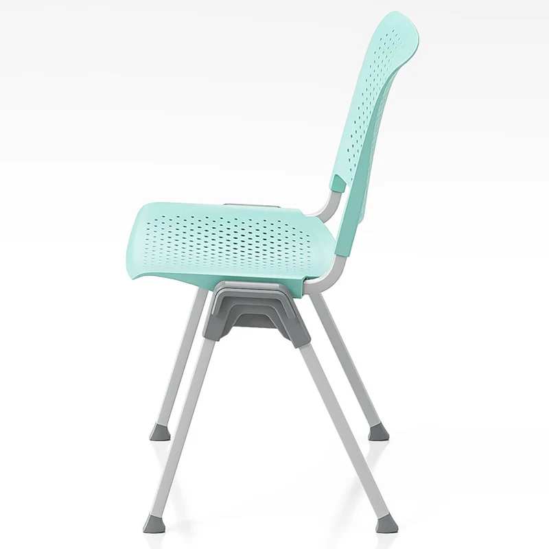 Modern Simplicity Hollow PP Steel Legs Stackable Desk Chair For Home Office