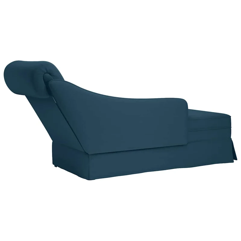 Chaise lounge c/ reforço/apoio de braços direito veludo azul