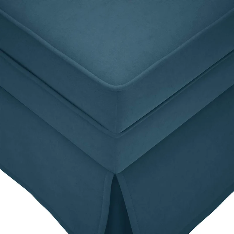 Chaise lounge c/ reforço/apoio de braços direito veludo azul