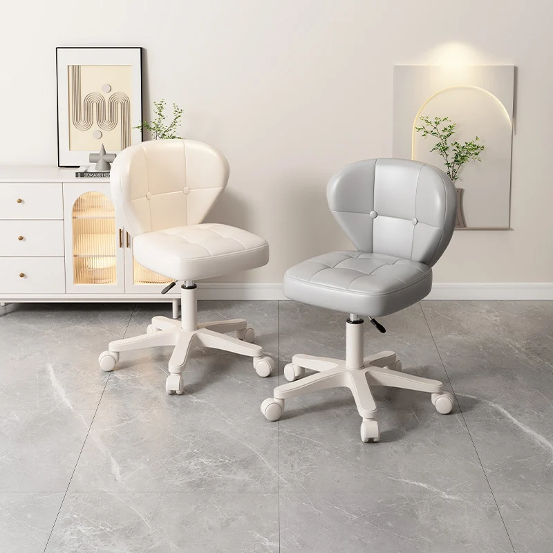 Modern Simplicity Shell Shape Square Cat Scratch Leather Carbon Steel Adjustable Desk Chair Backrest Armrest For Home Office