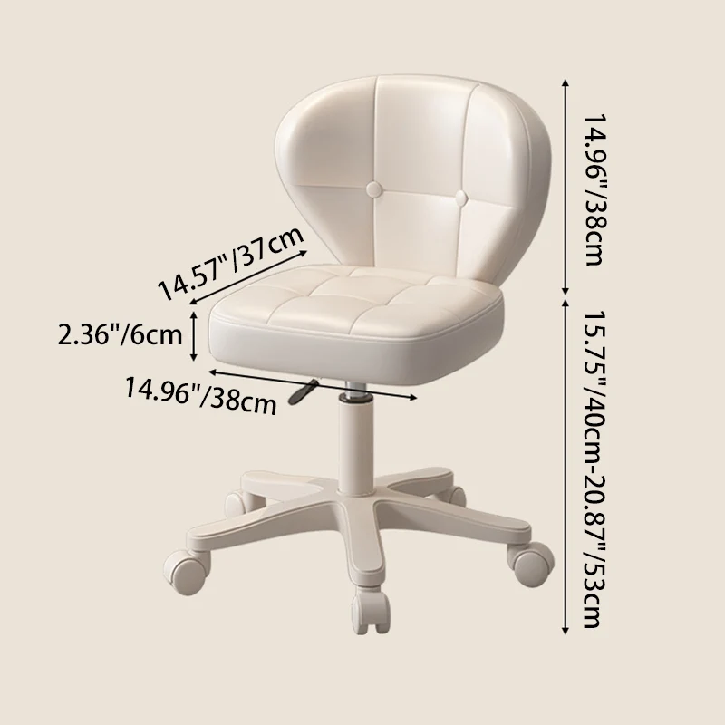 Modern Simplicity Shell Shape Square Cat Scratch Leather Carbon Steel Adjustable Desk Chair Backrest Armrest For Home Office