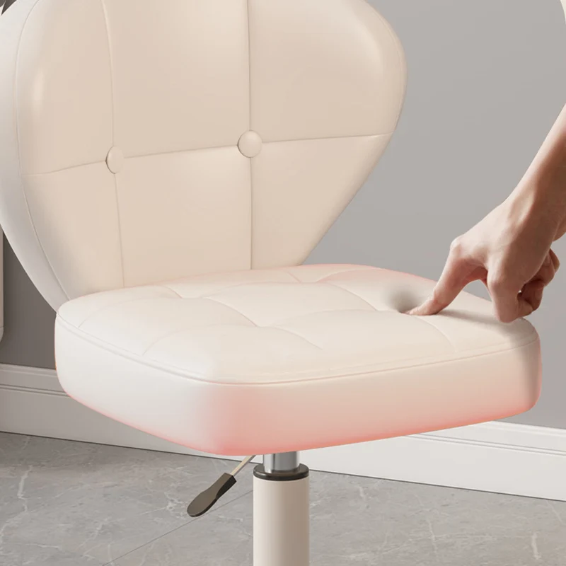 Modern Simplicity Shell Shape Square Cat Scratch Leather Carbon Steel Adjustable Desk Chair Backrest Armrest For Home Office