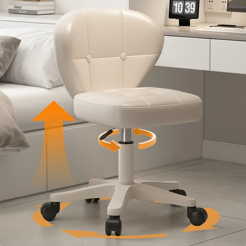Modern Simplicity Shell Shape Square Cat Scratch Leather Carbon Steel Adjustable Desk Chair Backrest Armrest For Home Office