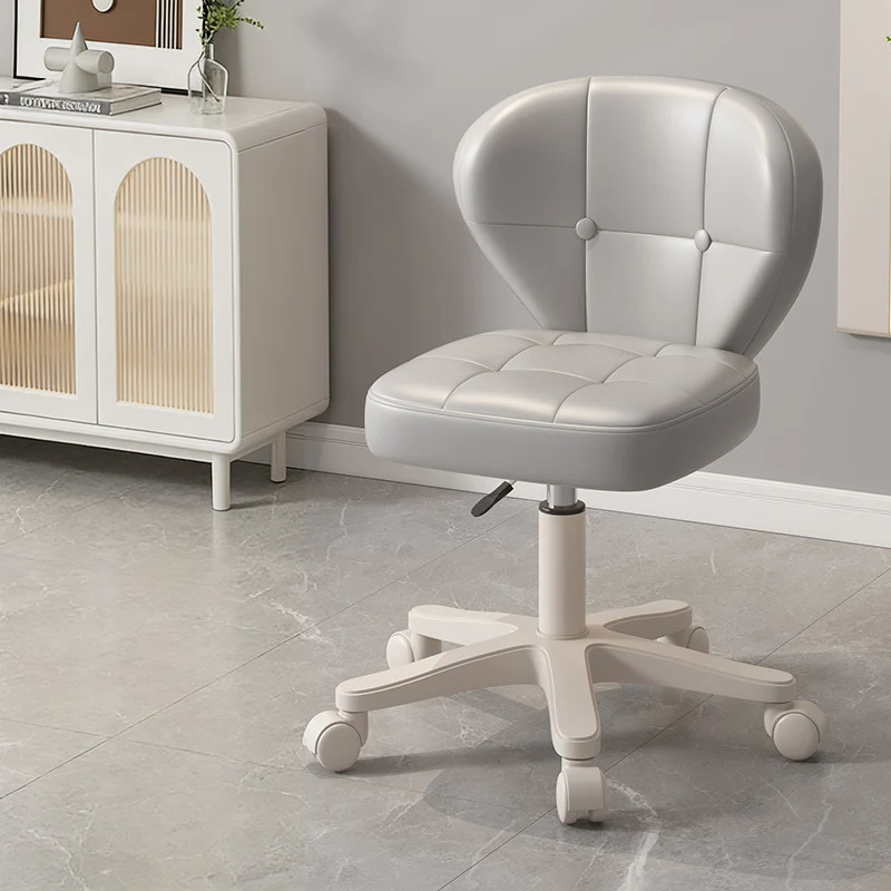 Modern Simplicity Shell Shape Square Cat Scratch Leather Carbon Steel Adjustable Desk Chair Backrest Armrest For Home Office