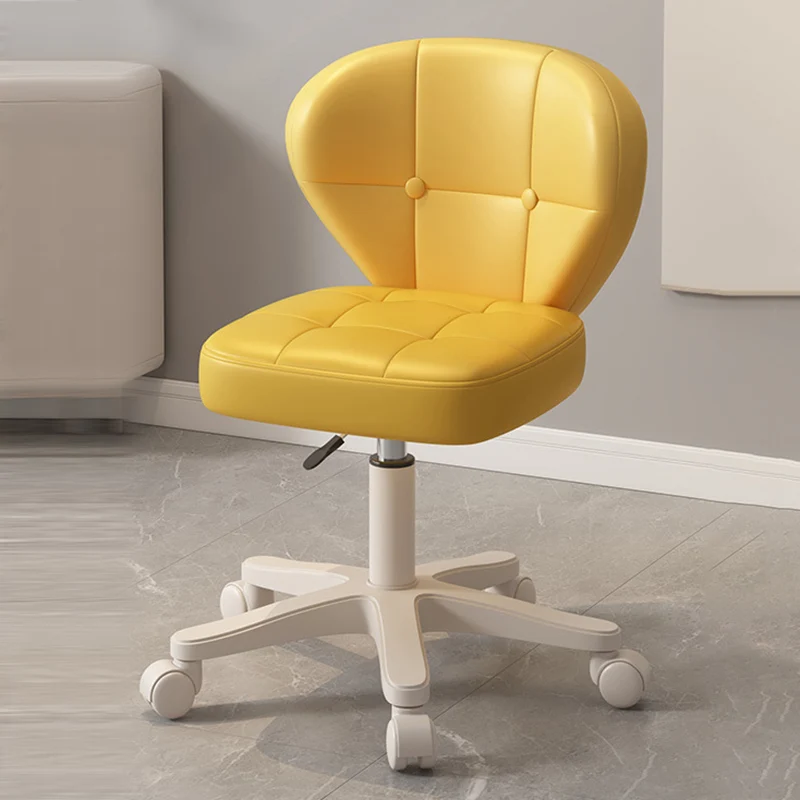 Modern Simplicity Shell Shape Square Cat Scratch Leather Carbon Steel Adjustable Desk Chair Backrest Armrest For Home Office