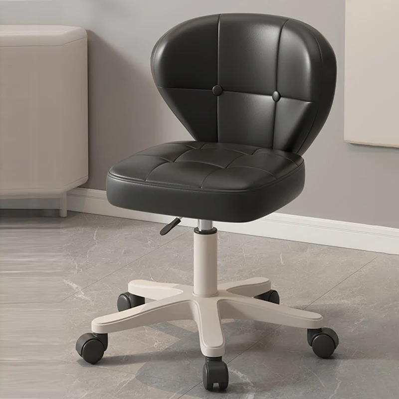 Modern Simplicity Shell Shape Square Cat Scratch Leather Carbon Steel Adjustable Desk Chair Backrest Armrest For Home Office