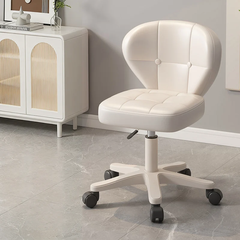 Modern Simplicity Shell Shape Square Cat Scratch Leather Carbon Steel Adjustable Desk Chair Backrest Armrest For Home Office