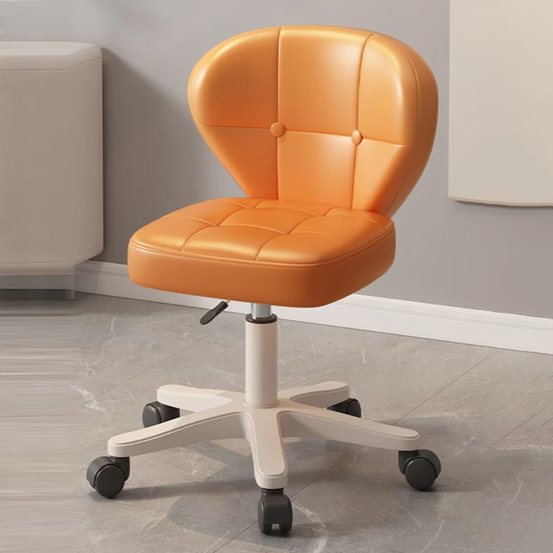 Modern Simplicity Shell Shape Square Cat Scratch Leather Carbon Steel Adjustable Desk Chair Backrest Armrest For Home Office