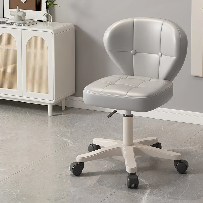 Modern Simplicity Shell Shape Square Cat Scratch Leather Carbon Steel Adjustable Desk Chair Backrest Armrest For Home Office