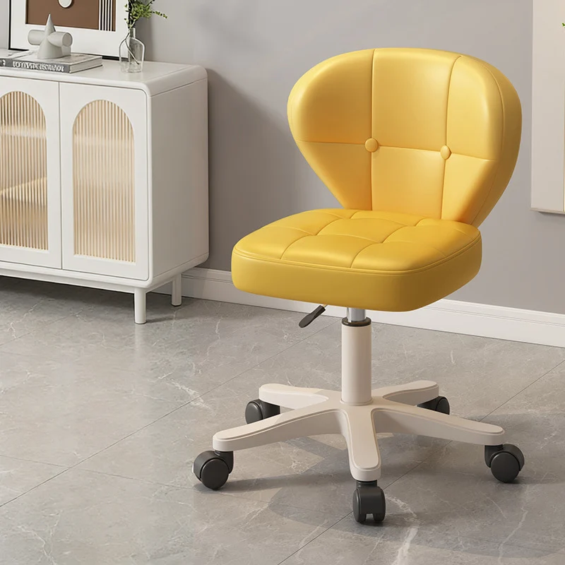 Modern Simplicity Shell Shape Square Cat Scratch Leather Carbon Steel Adjustable Desk Chair Backrest Armrest For Home Office