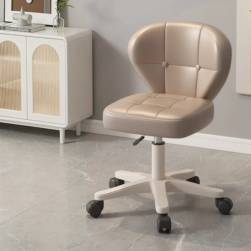 Modern Simplicity Shell Shape Square Cat Scratch Leather Carbon Steel Adjustable Desk Chair Backrest Armrest For Home Office