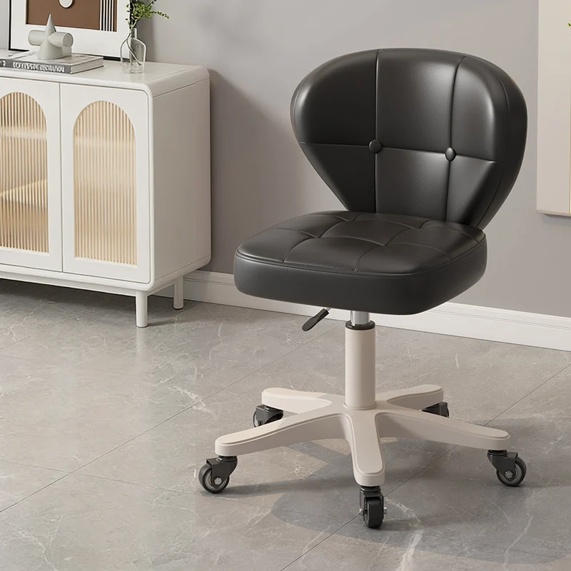 Modern Simplicity Shell Shape Square Cat Scratch Leather Carbon Steel Adjustable Desk Chair Backrest Armrest For Home Office