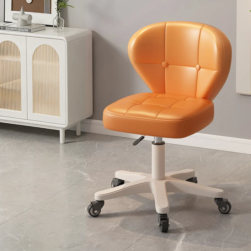Modern Simplicity Shell Shape Square Cat Scratch Leather Carbon Steel Adjustable Desk Chair Backrest Armrest For Home Office