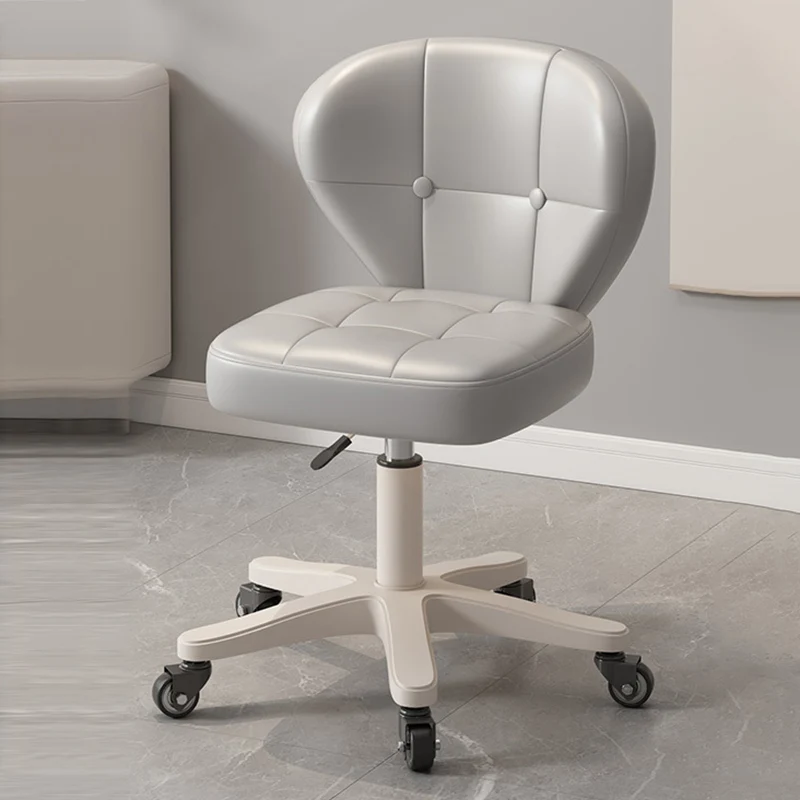Modern Simplicity Shell Shape Square Cat Scratch Leather Carbon Steel Adjustable Desk Chair Backrest Armrest For Home Office