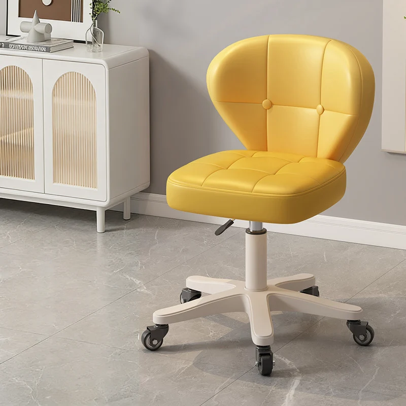 Modern Simplicity Shell Shape Square Cat Scratch Leather Carbon Steel Adjustable Desk Chair Backrest Armrest For Home Office