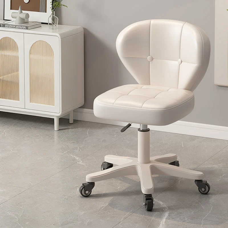 Modern Simplicity Shell Shape Square Cat Scratch Leather Carbon Steel Adjustable Desk Chair Backrest Armrest For Home Office