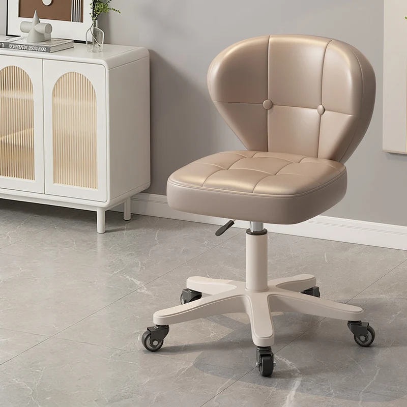 Modern Simplicity Shell Shape Square Cat Scratch Leather Carbon Steel Adjustable Desk Chair Backrest Armrest For Home Office
