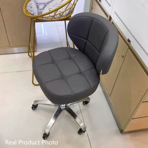 Modern Simplicity Shell Shape Square Cat Scratch Leather Carbon Steel Adjustable Desk Chair Backrest Armrest For Home Office