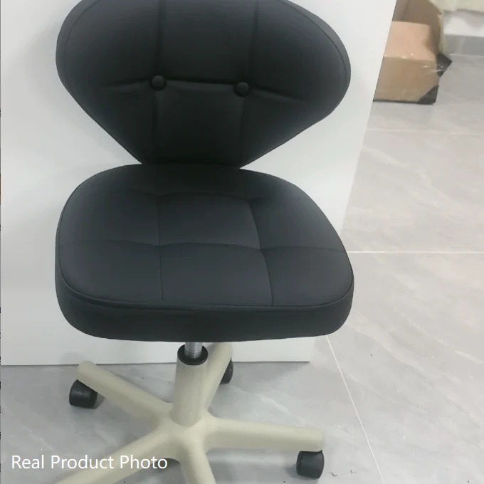Modern Simplicity Shell Shape Square Cat Scratch Leather Carbon Steel Adjustable Desk Chair Backrest Armrest For Home Office