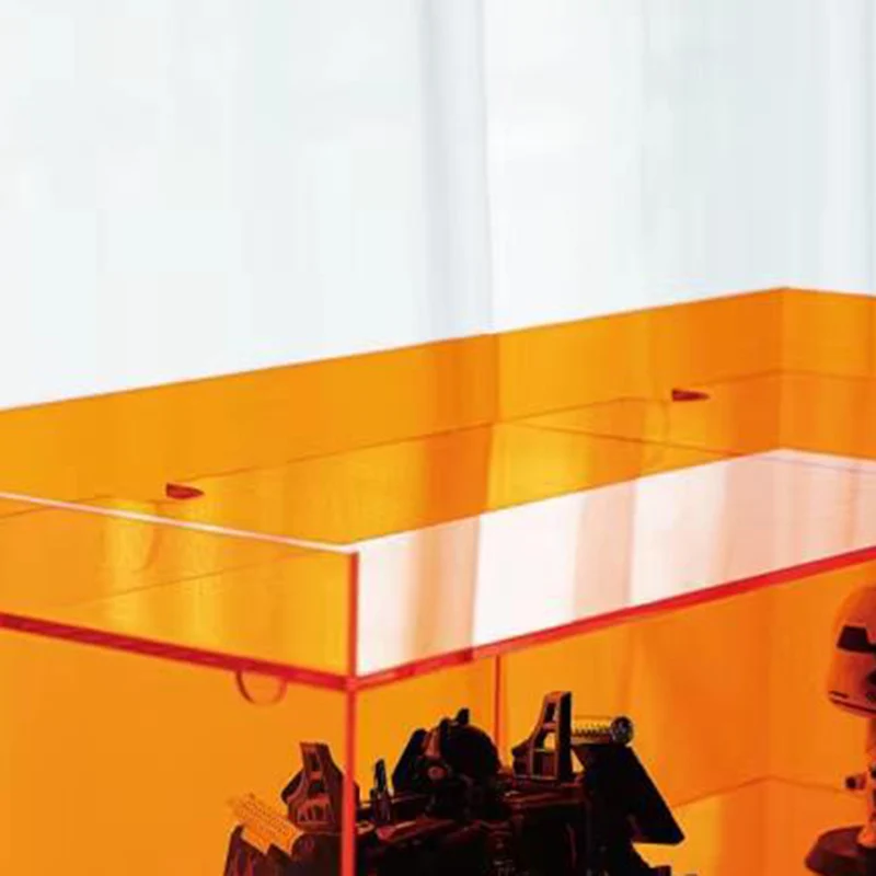 Modern Minimalist Rectangular Acrylic Bookshelves 4-Leg 9-Storage For Living Room