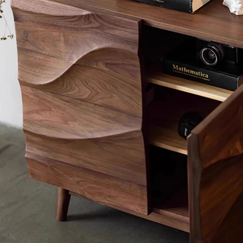 Modern Minimalist Rectangular Plywood Ash Wood Console Table 4-Tier For Entryways