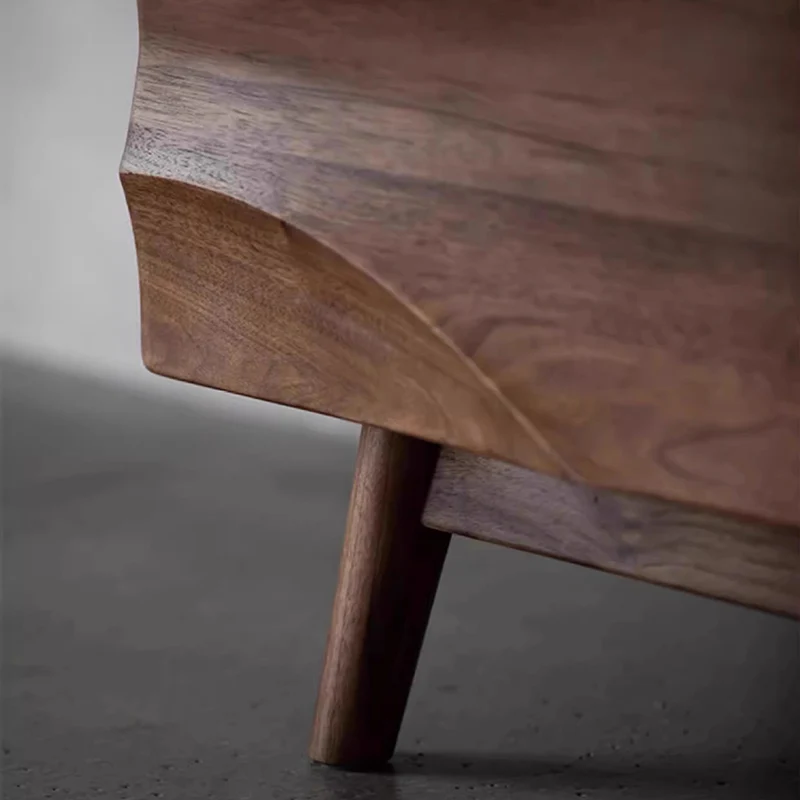 Modern Minimalist Rectangular Plywood Ash Wood Console Table 4-Tier For Entryways