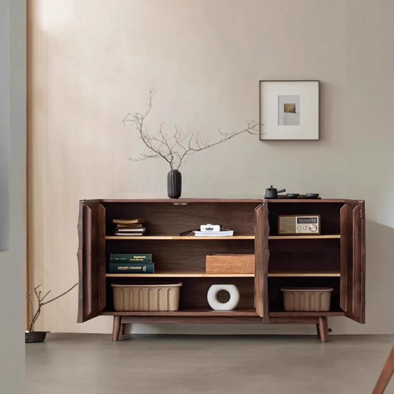 Modern Minimalist Rectangular Plywood Ash Wood Console Table 4-Tier For Entryways