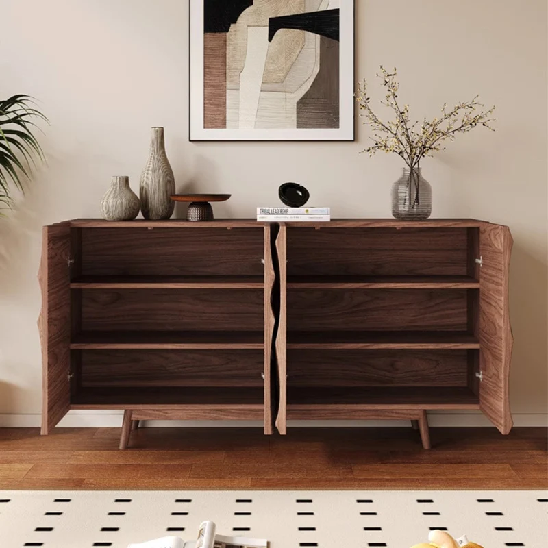 Modern Minimalist Rectangular Plywood Ash Wood Console Table 4-Tier For Entryways