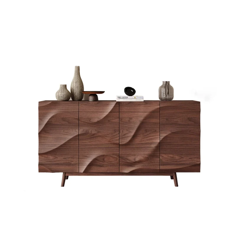 Modern Minimalist Rectangular Plywood Ash Wood Console Table 4-Tier For Entryways